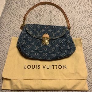 Louis Vuitton Blue Monogram Denim Mini Pleaty Bag